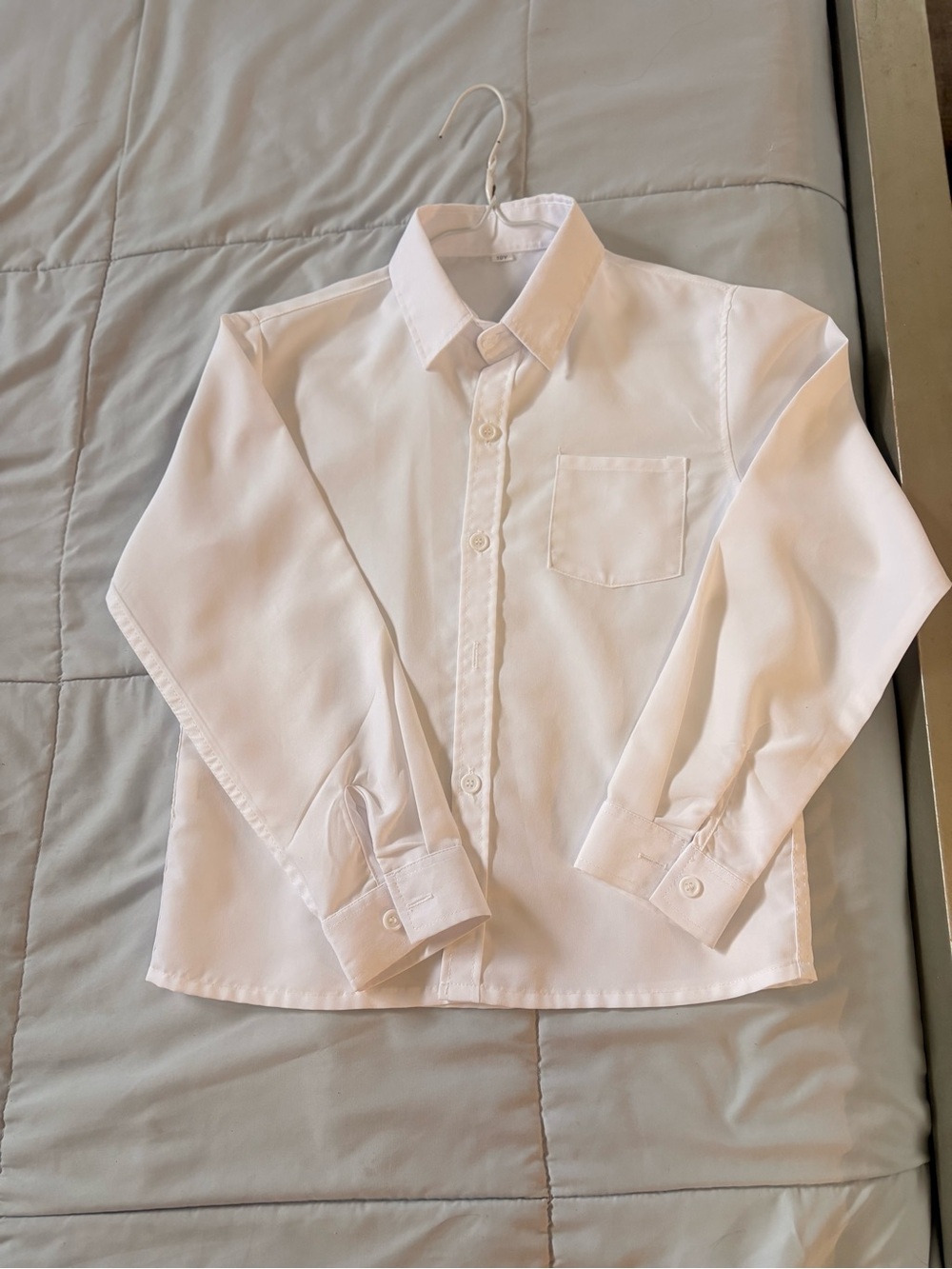 Classic White Button-Down Dress Shirt for kids